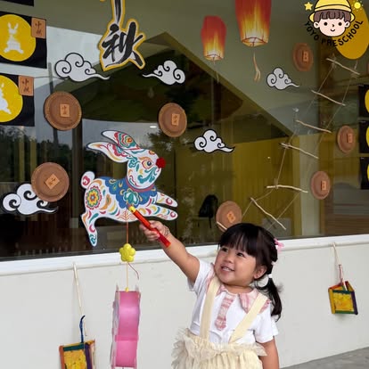 孩子在主题展示前观察和表达